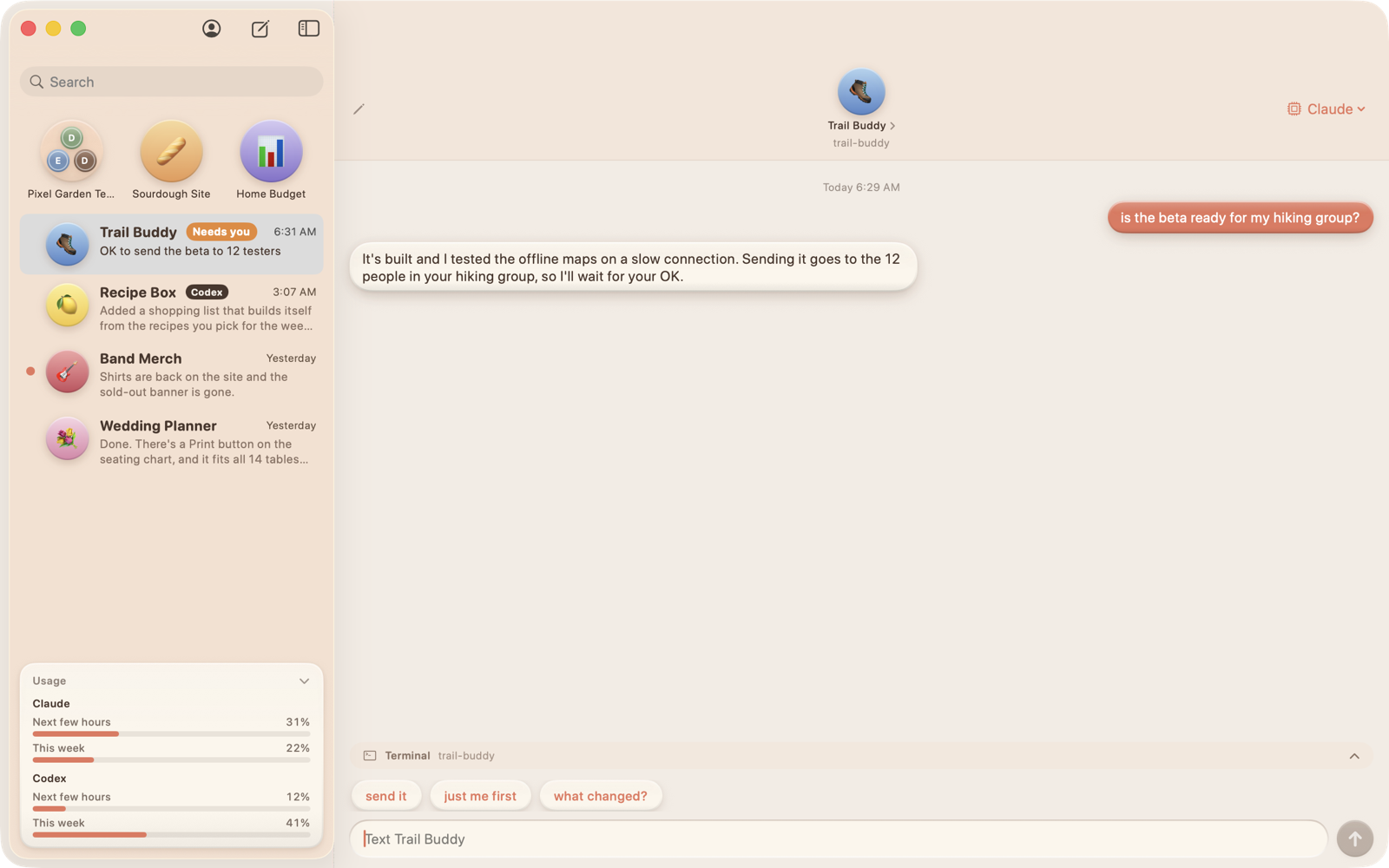 A chat flagged because the agent is waiting on a decision